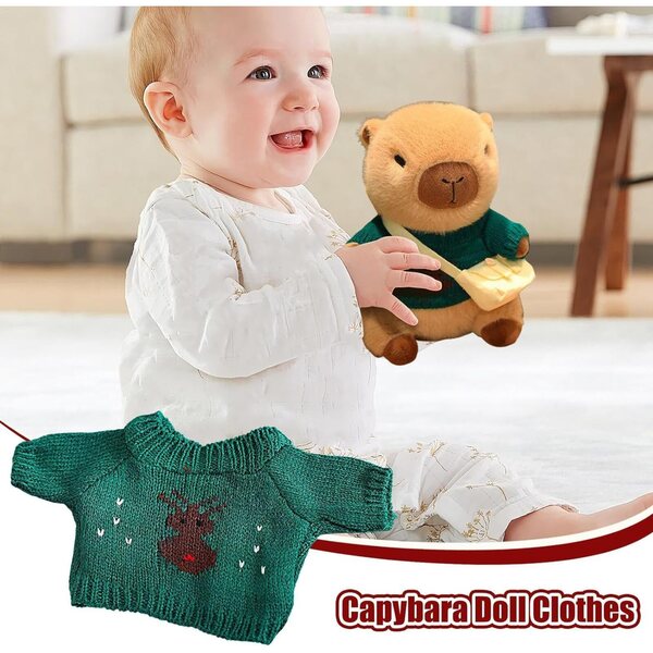 Teksome Vestizione Capybara in Peluche, vestiti morbidi per giocattoli 20-25 cm