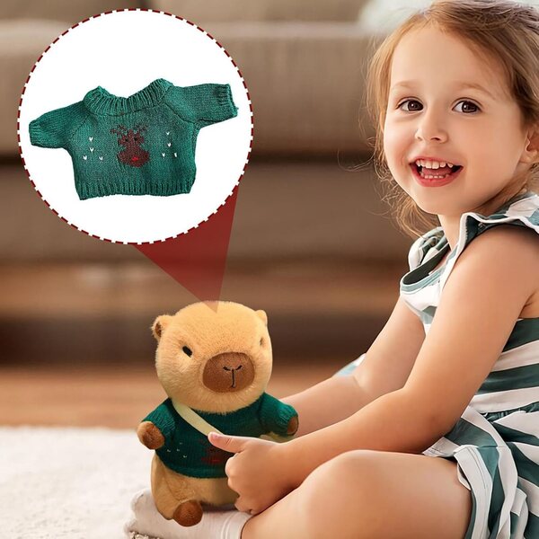 Teksome Vestizione Capybara in Peluche, vestiti morbidi per giocattoli 20-25 cm