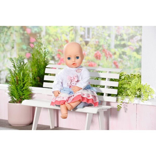 Baby Annabell Ensemble con Gonna Plissettata e Fiocco 3D per Bambole 43 cm