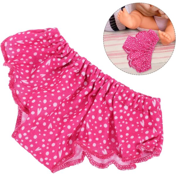 Hemobllo 4 Culottes per Bambole 45 cm Pois Rosa - Accessori Sottovesti Bambole