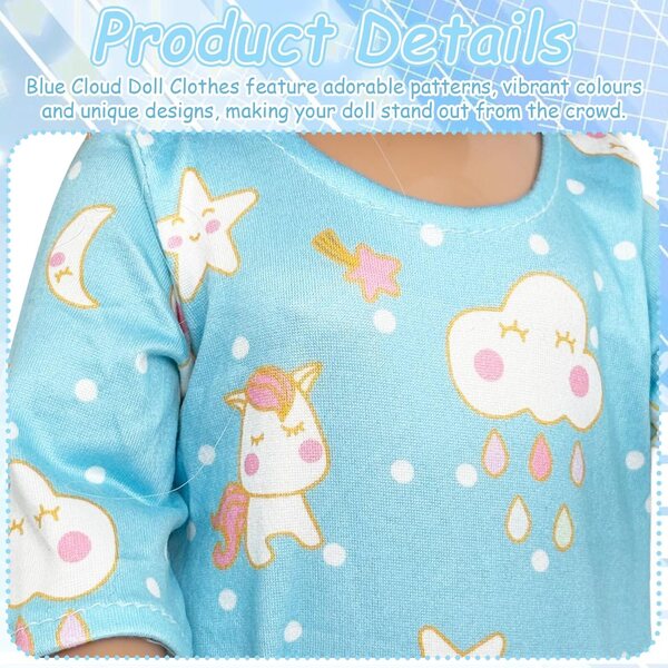 Abbigliamento Blue Cloud per bambole 14-18 pollici - Set completo e qualità premium