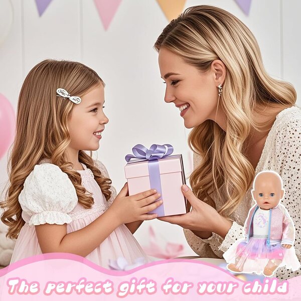 Kleidungsset für 35–45 cm große Puppen mit lila Jacke, Tüllrock und Accessoires