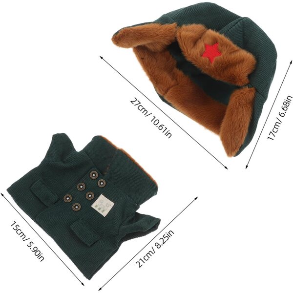 Set Abbigliamento Invernale per Bambole ERINGOGO con Manteau e Cappello Verde