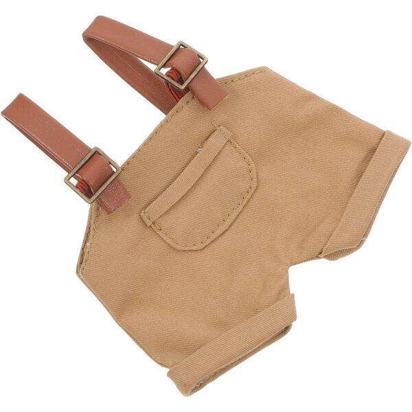 Khakifarbener Baumwolloverall für Puppen und Stofftiere – schicker Look und austauschbar