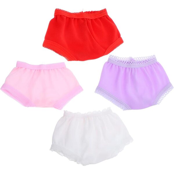 Mikinona 4 Culottes Miniatures in Polyester per Bambole, Riutilizzabili e Decorativi
