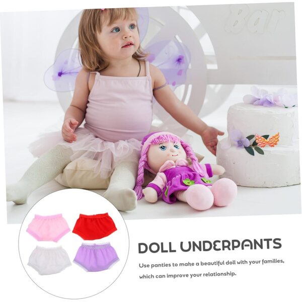 Mikinona 4 Culottes Miniatures in Polyester per Bambole, Riutilizzabili e Decorativi