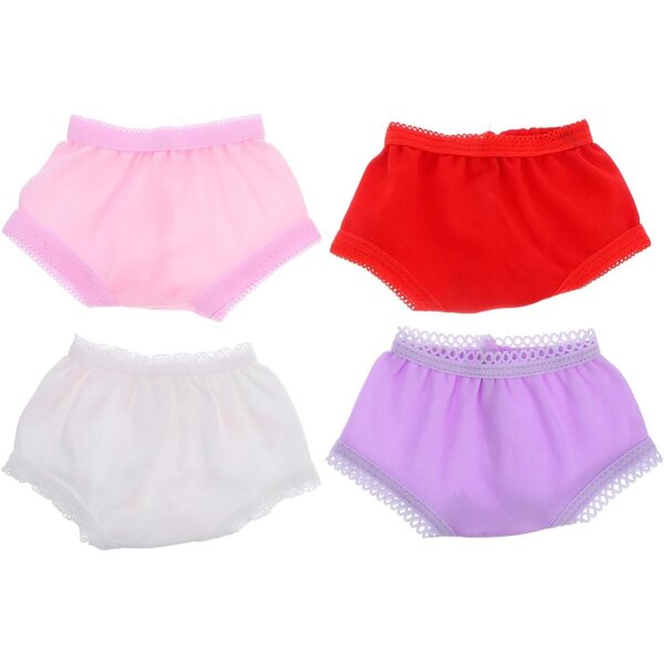 Mikinona 4 Culottes Miniatures in Polyester per Bambole, Riutilizzabili e Decorativi