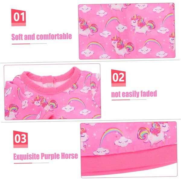 Vestiario per bambole WOONEKY con tuta e cappello multicolore per bambini