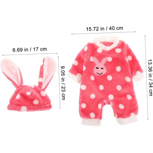 Morbida tuta in peluche per bambola da 18 cm: facile da indossare e comoda