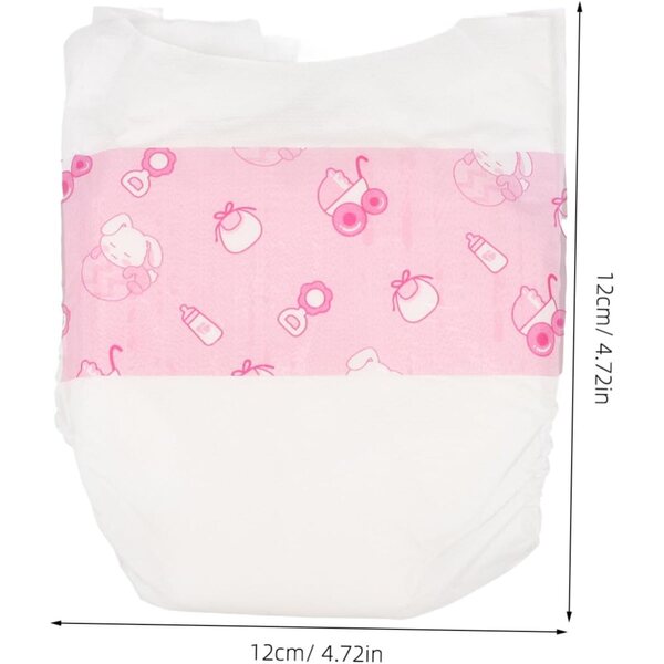 Couches Riutilizzabili per Bambole 30 cm - Set da 5 Pezzi Accessori di Carta per Gioco di Ruolo