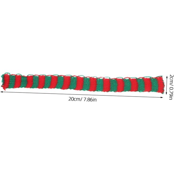 Hemobllo Set 30 mini sciarpe natalizie lavorate a maglia per bambole e decorazioni festive