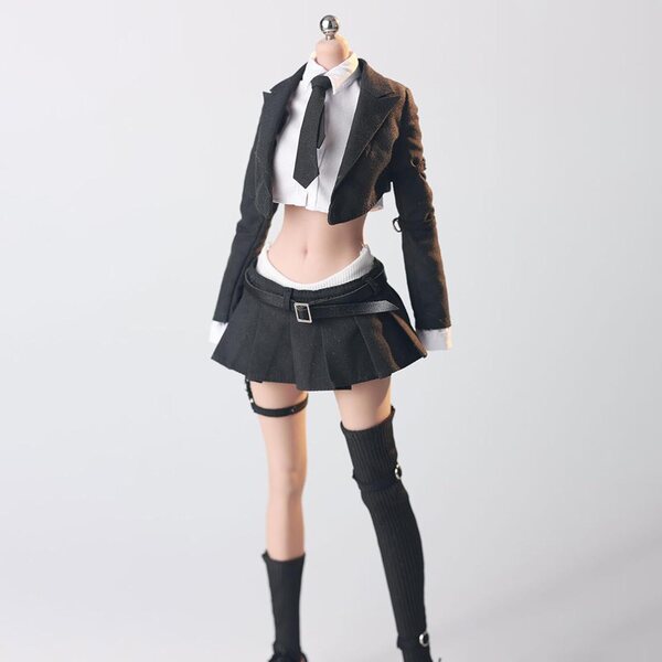 Schuluniform im Maßstab 1:6 für weibliche Actionfiguren – kompletter Bausatz aus strapazierfähigem Stoff