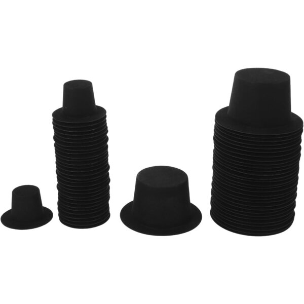 60 Mini Chapeaux Neri per Doll e Decorazioni Fai-da-Te | 4cm e 6,5cm