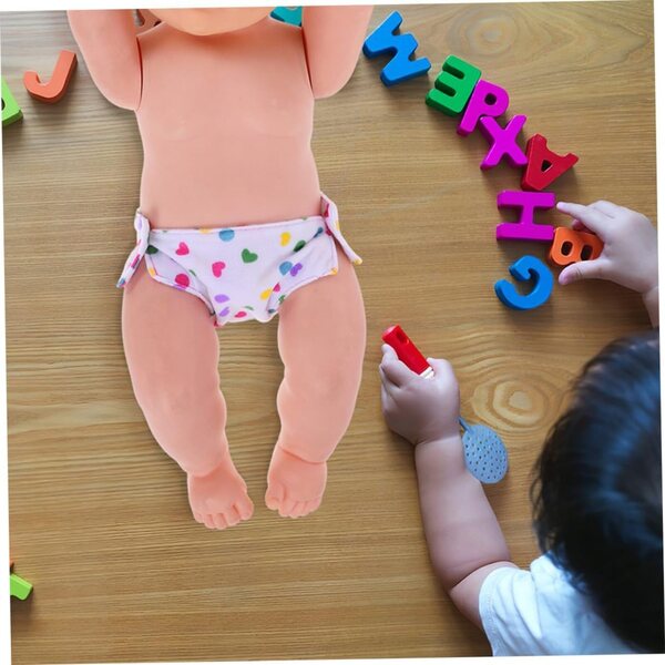 NOLITOY Set mit 4 Lavable-Abdeckungen für Puppen, verstellbare Größe, bunter, sicherer Stoff