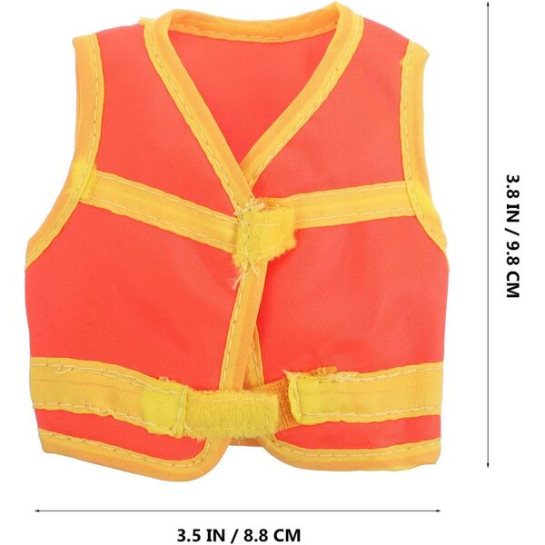 Gilet Riflettente per Bambole 1/6 in Tessuto Rifrangente con Finiture Accurate