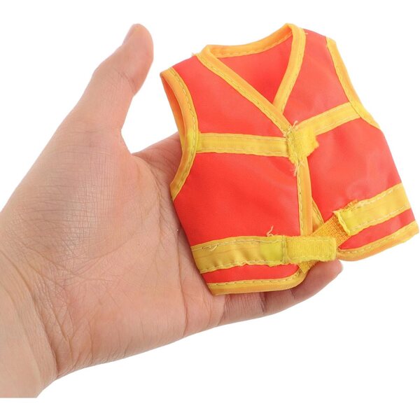 Gilet Riflettente per Bambole 1/6 in Tessuto Rifrangente con Finiture Accurate