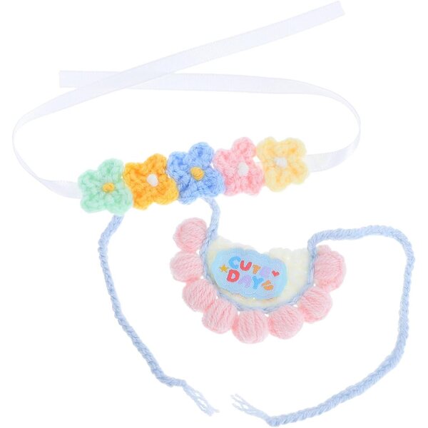 Set bavaglino e fascia in cotone per bambole e peluche – abbigliamento da collezione