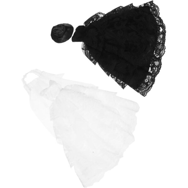 SOIMISS Set 2 Abiti da Sposa per Bambole in Pizzo Fatti a Mano, Costume Principessa Miniatura