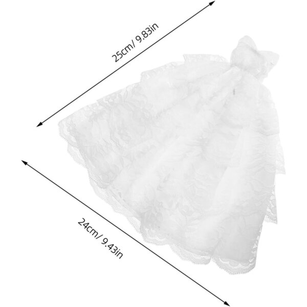 SOIMISS Set 2 Abiti da Sposa per Bambole in Pizzo Fatti a Mano, Costume Principessa Miniatura