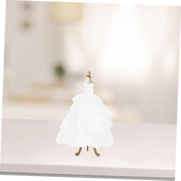 SOIMISS Set 2 Abiti da Sposa per Bambole in Pizzo Fatti a Mano, Costume Principessa Miniatura
