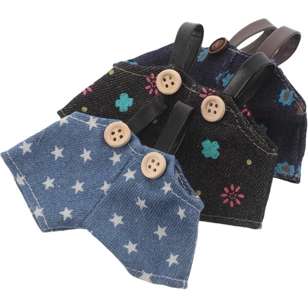 iplusmile 3 Salopettes in Tessuto Morbido per Bambole - Abbigliamento DIY Peluche Kawaii