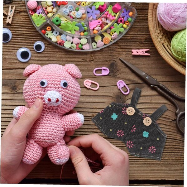 iplusmile 3 Salopettes in Tessuto Morbido per Bambole - Abbigliamento DIY Peluche Kawaii