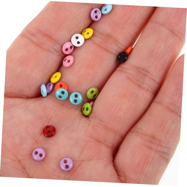 Set 20 Mini Bottoni Colorati in Plastica per Vestiti di Bambole - Accessori Creativi