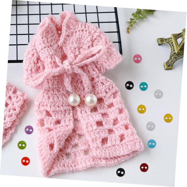 Set 20 Mini Bottoni Colorati in Plastica per Vestiti di Bambole - Accessori Creativi
