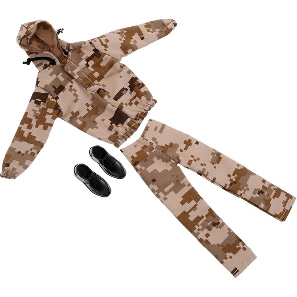 Costume mimetico militare per bambola ragazzo 12 pollici con scarpe e pantaloni