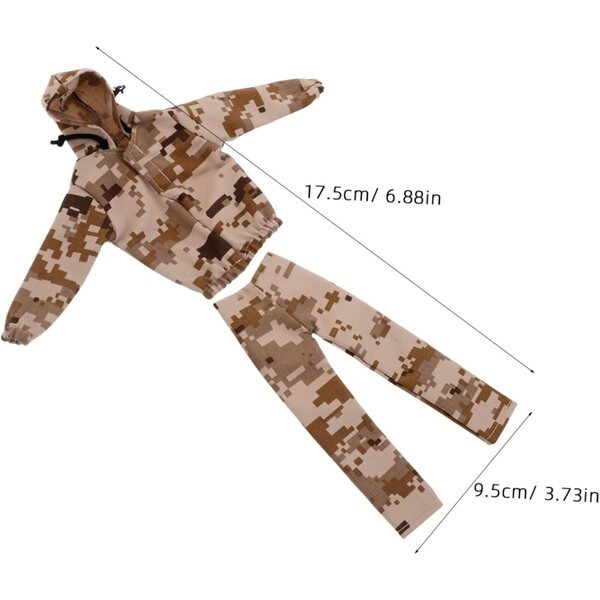 Costume mimetico militare per bambola ragazzo 12 pollici con scarpe e pantaloni