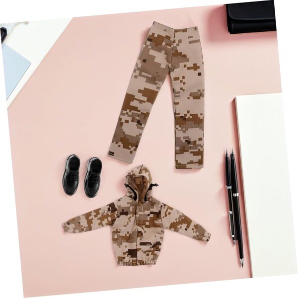 Costume mimetico militare per bambola ragazzo 12 pollici con scarpe e pantaloni