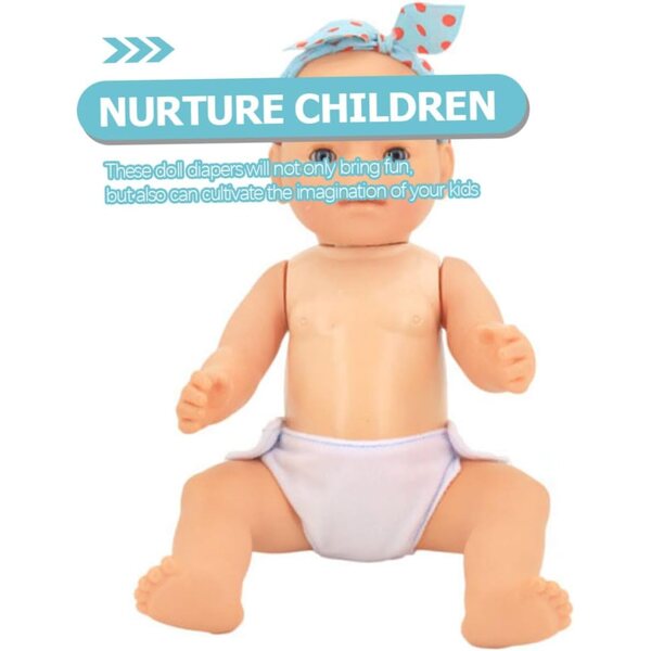 VOSAREA 12 Mini Pannolini in Cotone per Bambole 16-18 Pollici - Accessori Gioco Bambini