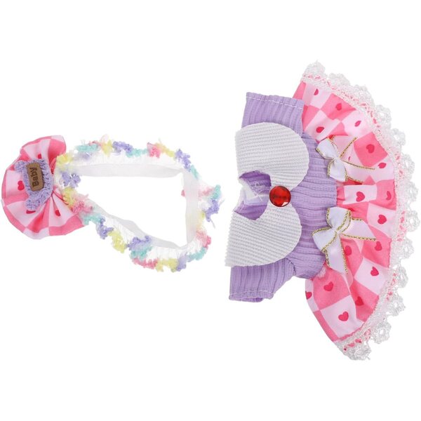 iplusmile Abito Principessa e Fascia per Bambola con Accessori per Orsetto, materiale morbido e durevole
