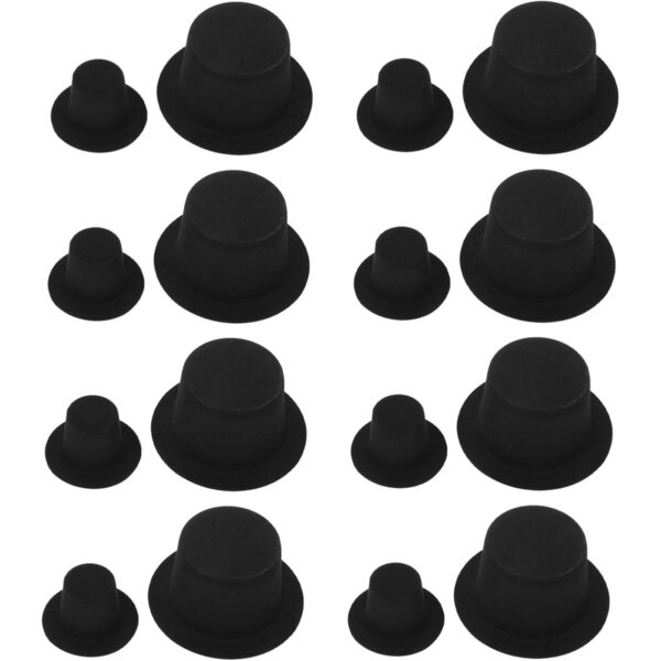 Set 60 Mini Chapeaux Neri per Decorazioni e Lavoretti Creativi | BESTonZON