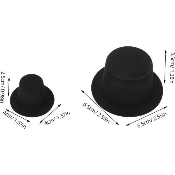 Set 60 Mini Chapeaux Neri per Decorazioni e Lavoretti Creativi | BESTonZON
