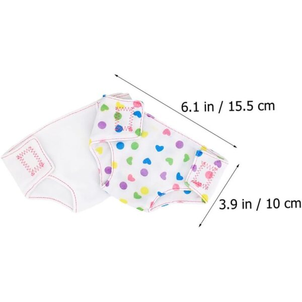 Set 4 Pannolini Riutilizzabili per Bambole 18’’ – Accessori Lavabili e Regolabili