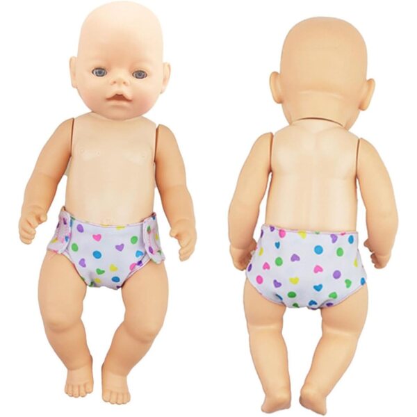 Set 4 Pannolini Riutilizzabili per Bambole 18’’ – Accessori Lavabili e Regolabili