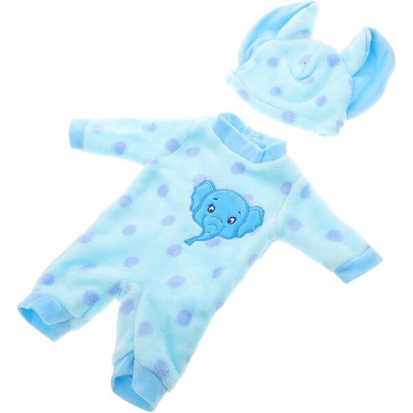 Uonlytech Schlafanzug für Puppe, 45 cm, Blau mit Punkten – Set mit 2 weichen und bequemen Teilen
