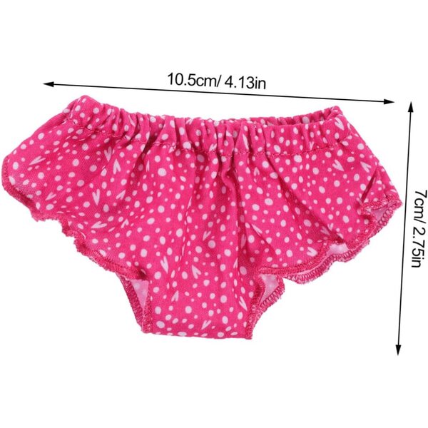 SOIMISS 4 Culottes per Bambole 18 Pollici Rosa Sottovesti Morbidi e Leggeri