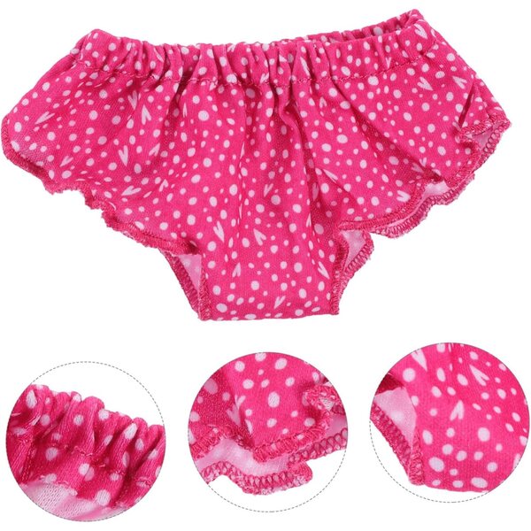 SOIMISS 4 Culottes per Bambole 18 Pollici Rosa Sottovesti Morbidi e Leggeri