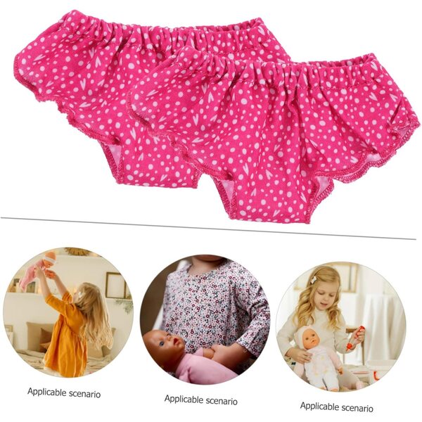 SOIMISS 4 Culottes per Bambole 18 Pollici Rosa Sottovesti Morbidi e Leggeri