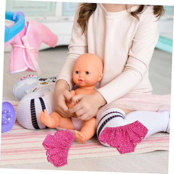 SOIMISS 4 Culottes per Bambole 18 Pollici Rosa Sottovesti Morbidi e Leggeri