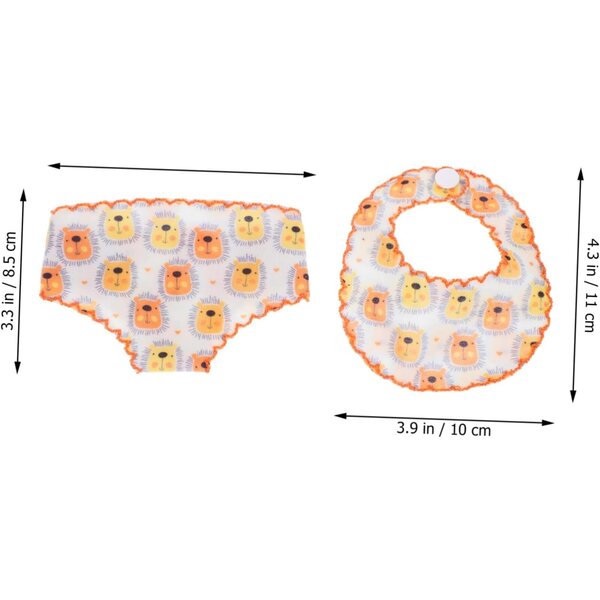 NOLITOY 5 Set Culottes e Bavaglini per Bambole in Stoffa Riutilizzabili e Colorati