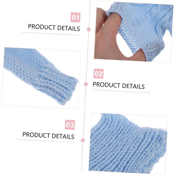 Set mit 5 gestrickten Puppenkleidern, kompakte Größe und lässige Farben, vielseitiges Zubehör für Kinder