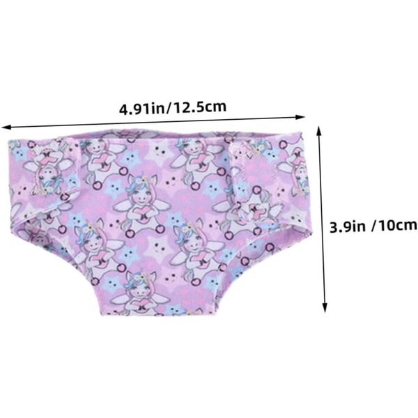 iplusmile Pannolini Lavabili Riutilizzabili per Bambole 18 Pollici - 2 Pezzi Colorati