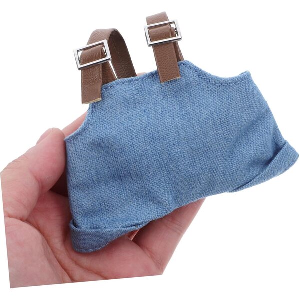 Set Costume Bambole con Salopette e Cappello Blu per Cosplay e Decorazioni