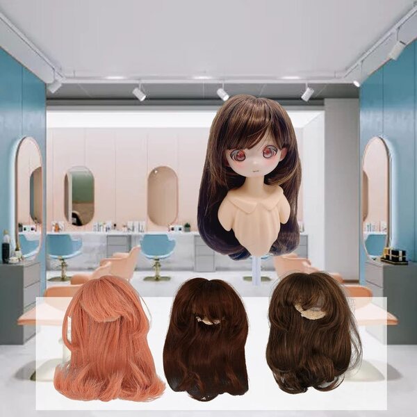 HEEPDD 1/6 Puppenperücke, Hochtemperatur-Seidenhaar, vorgeschnittener Pony