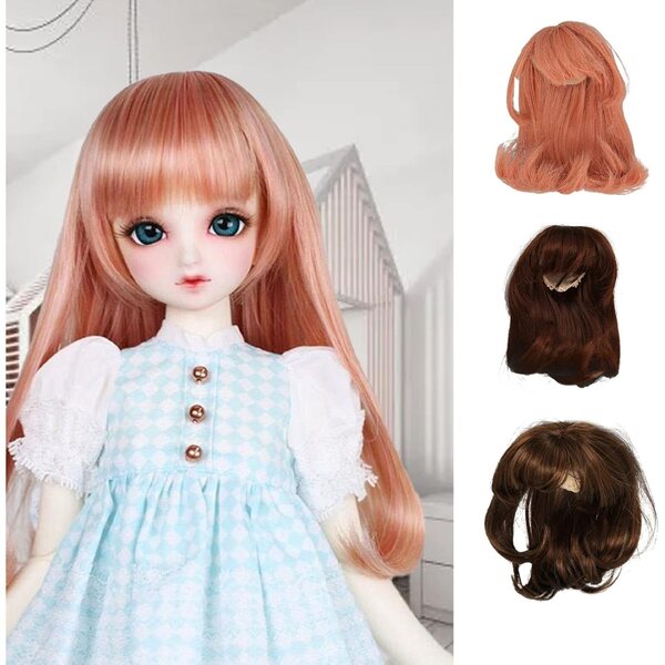 HEEPDD 1/6 Puppenperücke, Hochtemperatur-Seidenhaar, vorgeschnittener Pony