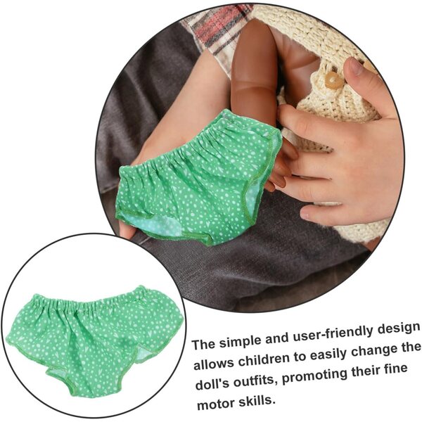 Set 4 Culottes Colorate e Morbide per Bambole, Accessori Riutilizzabili per Bambine