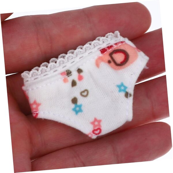 NOLITOY 3 Mini Culottes Bianche per Bambole in Tessuto Traspirante e Morbido